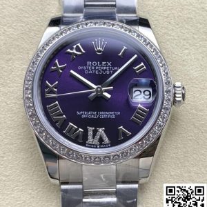 Replica Rolex Datejust m278384rbr-0029 1:1 Best Edition AR Factory Purple Dial