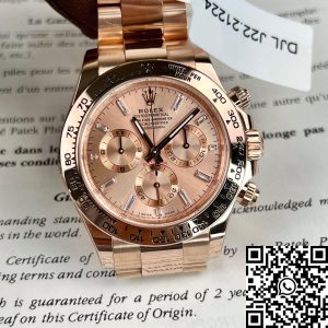 Replica Rolex Cosmograph Daytona 40mm Everose gold 116505 1:1 best edition BTF
